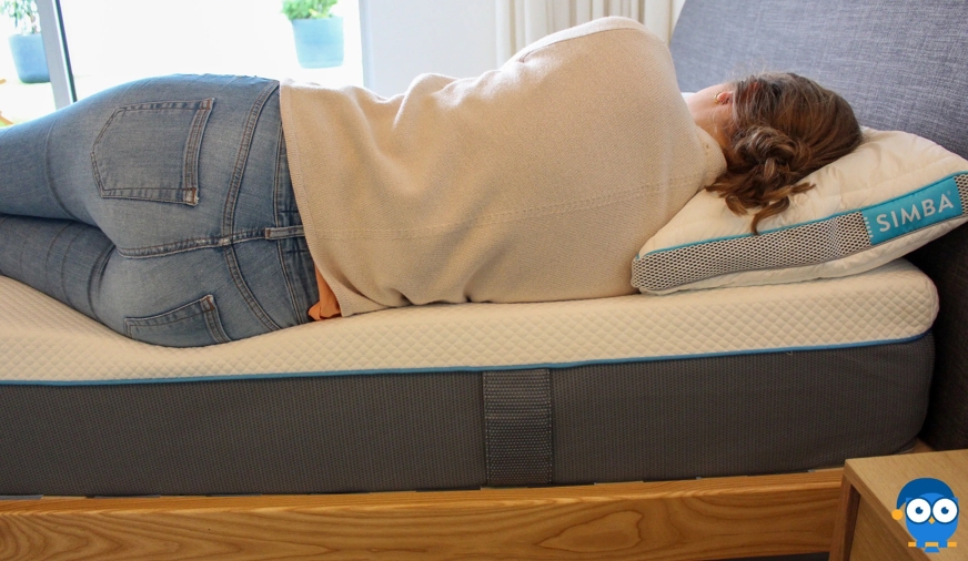 Side sleeper on Simba Hybrid mattress